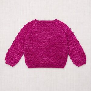 EUC Misha & Puff Fuchsia Wool Popcorn Pullover Sweater PCP Size 4-5